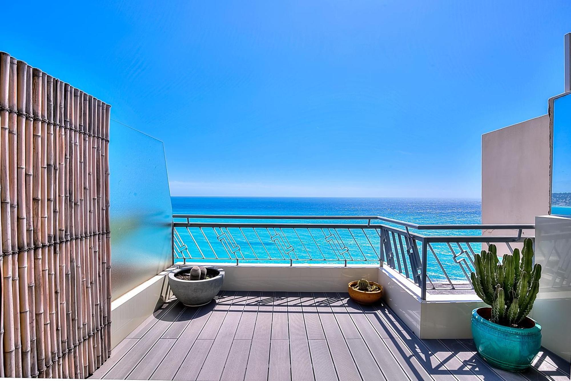 Le Florentina, Dernier Etage Avec Terrasse, Vue Sur La Baie Des Anges Apartment Nice Bagian luar foto